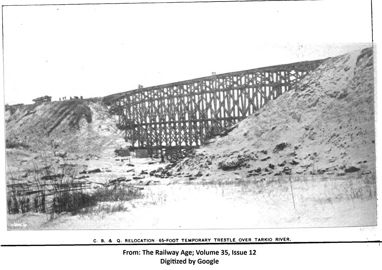 Photo showing temporary trestle